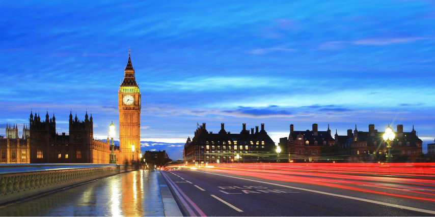 London at dusk