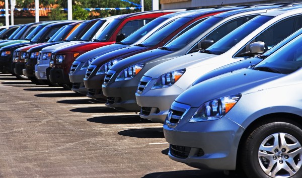 row of cars in different colours
